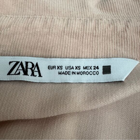 Zara Pink Blush Babydoll Dress Gold Buttons Size XS - Picture 4 of 9